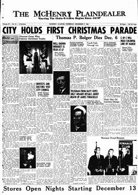 McHenry Plaindealer (McHenry, IL), 7 Dec 1961