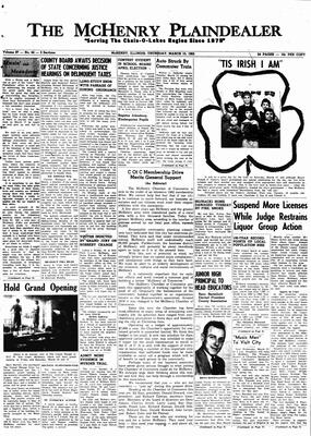 McHenry Plaindealer (McHenry, IL), 15 Mar 1962