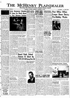 McHenry Plaindealer (McHenry, IL), 13 Dec 1962