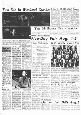 McHenry Plaindealer (McHenry, IL), 1 Aug 1973