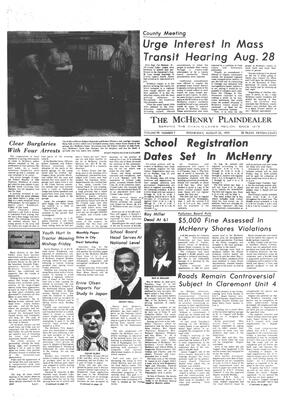 McHenry Plaindealer (McHenry, IL), 22 Aug 1973