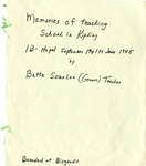 Souvenirs de l'enseignement à Kipling / Memories of teaching in Kipling