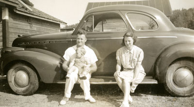 Howard and Laura Stewart with Baby, circa 1940