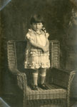 Viola (King) Peters Standing on a Wicker Chair, circa 1890