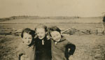 Reta, Dimple, and Orma in a Field, circa 1950