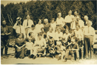 Guelph Bay people pose on their beach