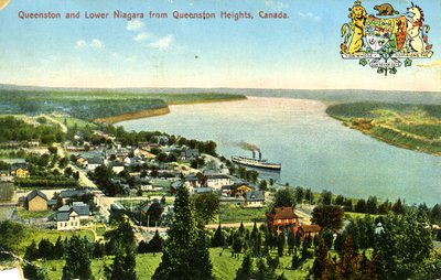 Queenston and Lower Niagara from Queenston Heights, Canada.