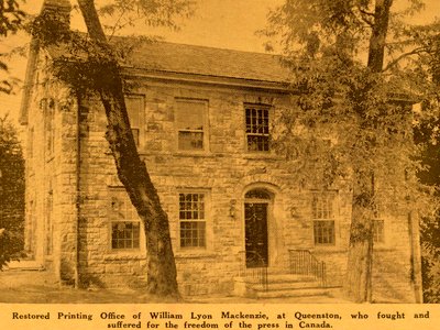 William Lyon Mackenzie Printing Office, Queenston, 1937-38.