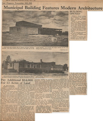 Opening of the new Niagara Township Municipal Building, 1957