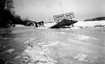 Ice jam at Queenston Dock, 1936