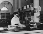 Librarian Mary Duddy in the Niagara Public Library