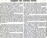 Support for Library funds