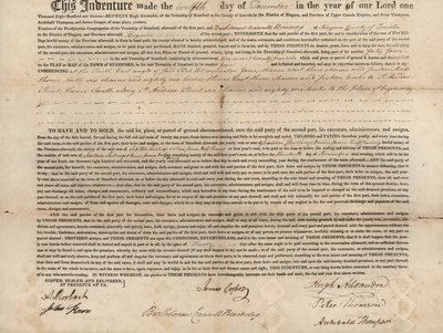 Lease Indenture between Trustees of the Presbyterian Congregation of the Township of Stamford and Bartholomew Crannell Beardsley.