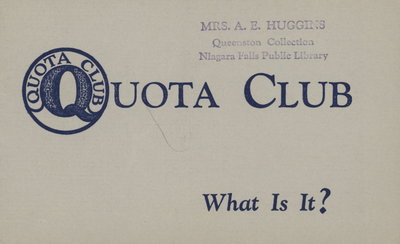 Quota Club. What Is It?