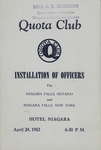Installation of Quota Club Officers for Niagara Falls, Ontario and Niagara Falls, New York.