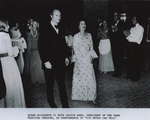Queen Elizabeth II with Calvin Rand, President of the Shaw Festival Theatre, at performance of "You never can tell"