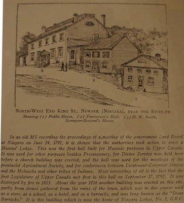 Freemasons' Hall in Niagara (Newark), 1791