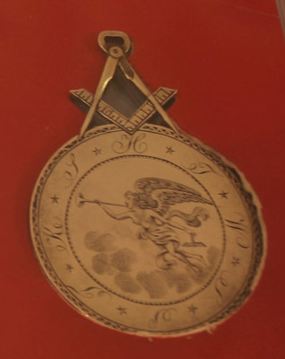 Masonic medallion engraved to Abraham Genung, 1798