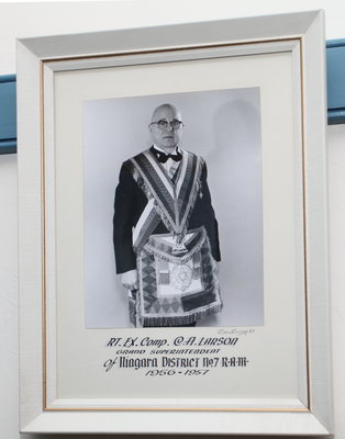 Portrait of Charles A. Larson, Grand Superintendent of Niagara District No.7, 1956-1957