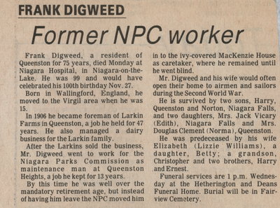 Frank Digweed, former worker for Larkin farms and NPC