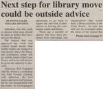 Next step for library move could be outside advice
