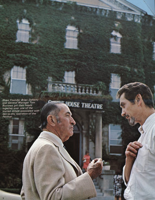 Brian Doherty and Tom Burrows in front of the Court House Theatre