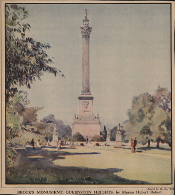 Brock's Monument, Queenston Heights, by Marius Hubert Robert