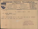 Telegram to Dorothy Walsh