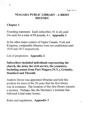 Niagara Public Library - A Brief History