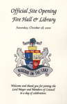 Official Site Opening Fire Hall & Library, October 28, 2000