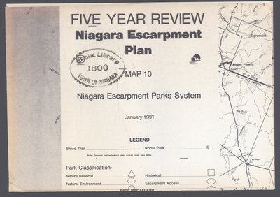 Niagara Escarpment Plan: Niagara Escarpment Parks System, 1991 (Map 10)