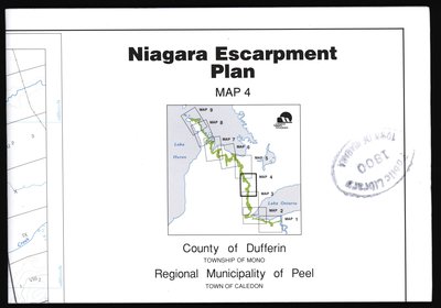 Niagara Escarpment Plan: County of Dufferin and Municipality of Peel, 1994 (Map 4)