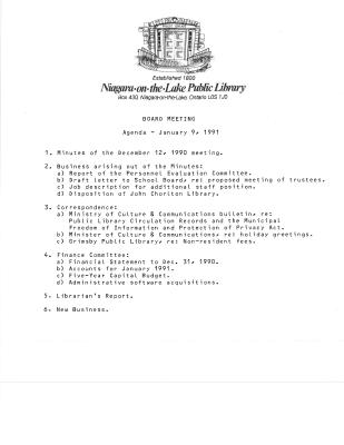 1991 Library Board Minutes (Pay Equity)