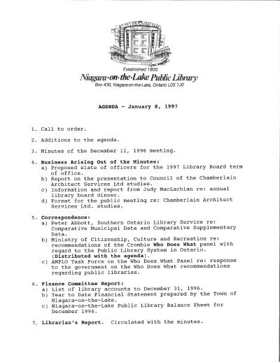 1997 Library Board Minutes