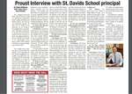 Proust Interview with St. Davids School Principal
