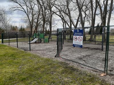 George Richardson Park Playground fenced off