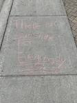 Sidewalk message: There is sunshine for everybody!
