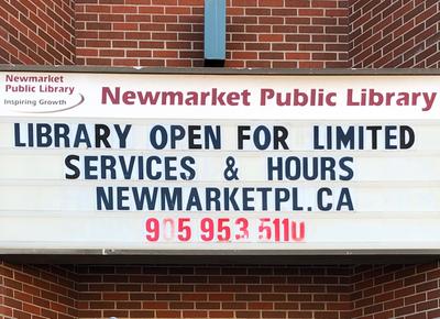 Newmarket Public Library open for limited services and hours