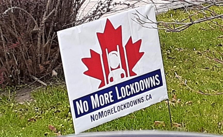 No more lockdowns sign