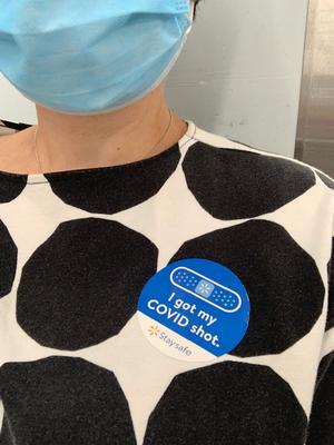 I got my COVID Shot. Vaccination sticker