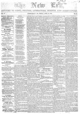 New Era (Newmarket, ON), 13 Apr 1855