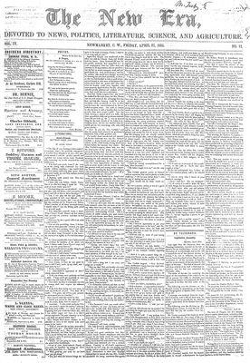 New Era (Newmarket, ON), 27 Apr 1855