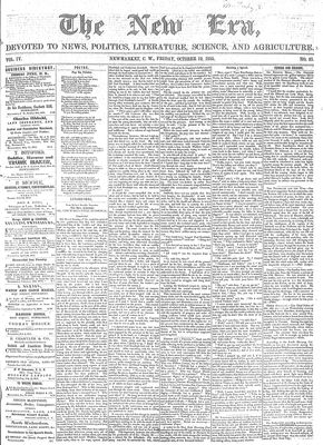 New Era (Newmarket, ON), October 19, 1855