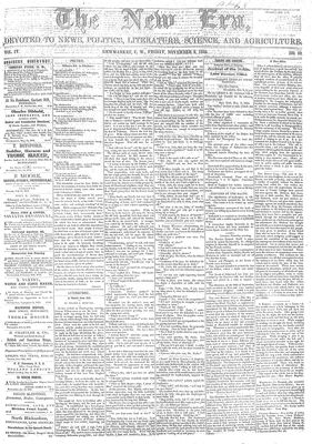 New Era (Newmarket, ON), November 9, 1855