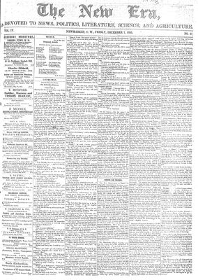 New Era (Newmarket, ON), December 7, 1855