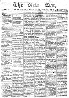 New Era (Newmarket, ON), 1 Feb 1856