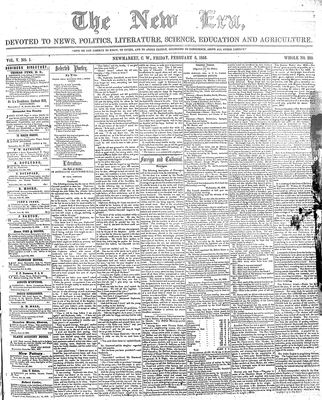 New Era (Newmarket, ON), 8 Feb 1856