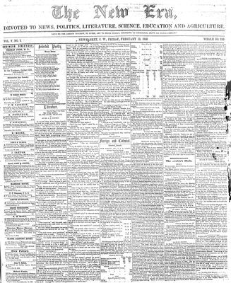 New Era (Newmarket, ON), 15 Feb 1856