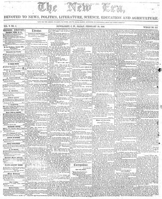 New Era (Newmarket, ON), 29 Feb 1856