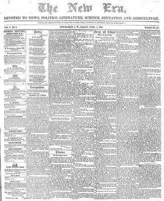 New Era (Newmarket, ON), 4 Apr 1856